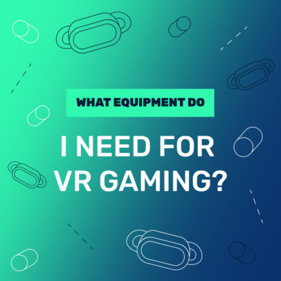 Instagram Post Generator Featuring Virtual Reality Tips for Beginner-Level Gamers