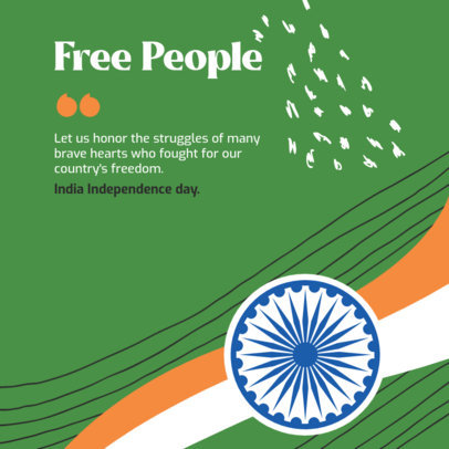 India’s Independence Day-Themed Instagram Post Design Creator 5291b-el1