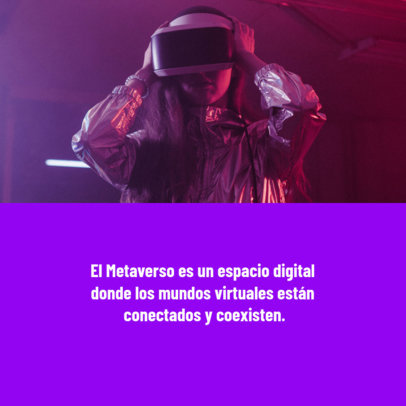 Instagram Post Maker Featuring a Metaverse Interesting Fact