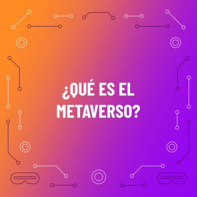 Instagram Post Design Creator for a Metaverse-Themed Carousel Cover