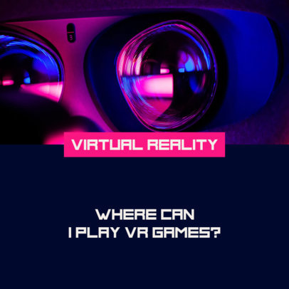 Instagram Post Design Maker with a Virtual Reality Gaming Theme
