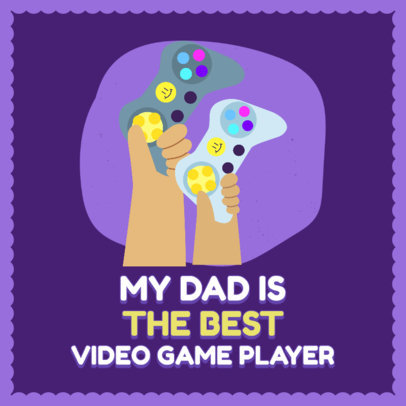 Instagram Post Generator for Father’s Day Featuring a Gaming Theme