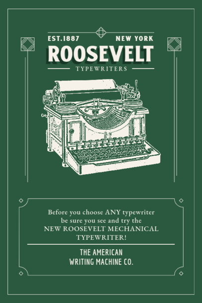 Poster Design Maker With a Classic Style Featuring a Typing Machine Graphic 