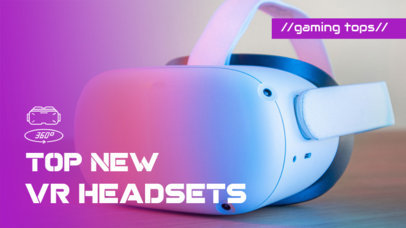 YouTube Thumbnail Maker for a Review of the Newest VR Headsets 4712d
