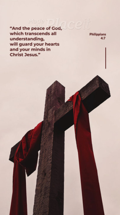 Instagram Story Video Template Featuring a Christian Biblical Verse