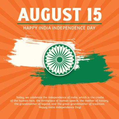 Colorful Instagram Story Template to Celebrate the Indian Independence Day 5294c-el1
