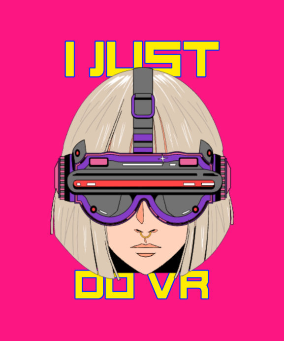 Placeit - Illustrated T-Shirt Design Maker Featuring a VR Theme