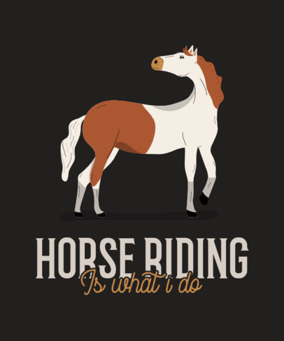 Illustrated T-Shirt Design Generator Featuring a Horse Graphic