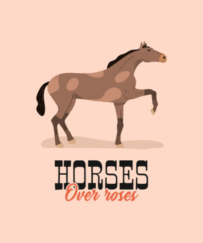 T-Shirt Design Maker Featuring a Horse Illustration