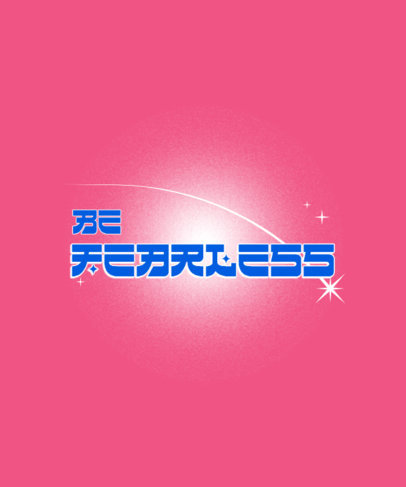 T-Shirt Design Generator Featuring a Unique Typeface and a Motivational Quote 5205b