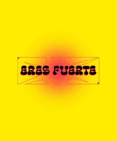 T-Shirt Design Maker Featuring a Gradient Background and an Inspiring Quote