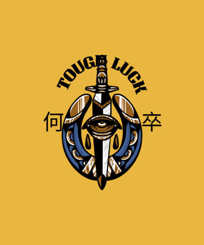 T-Shirt Design Maker with an Illustrated Dagger Inspired by a Vintage Tattoo