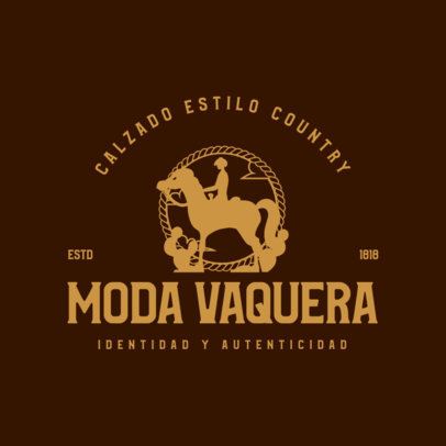 Western-Themed Logo Generator for a Cowboy Boots Shop