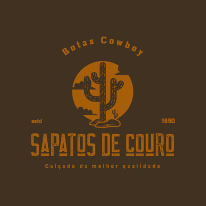 Online Logo Generator for a Western Boots Brand Featuring a Country Aesthetic