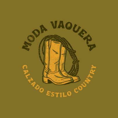 Cowboy Logo Generator Featuring Illustrated Country Boots