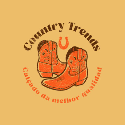 Western Logo Creator for a Cowboy Footwear Shop