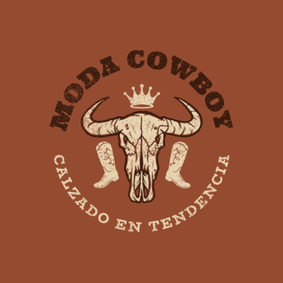 Country-Themed Logo Template for a Cowboy Boots Business