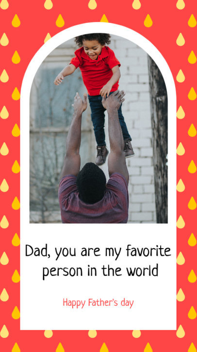 Instagram Story Creator with a Rain Drops Pattern for Father's Day 4707g