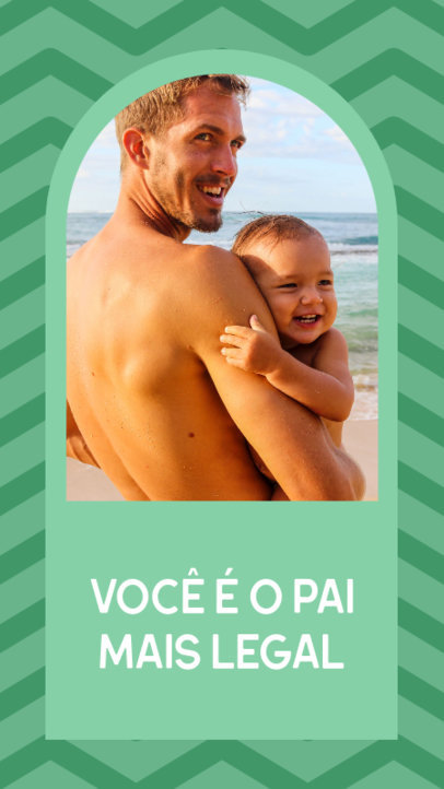 Father's Day-Themed Instagram Story Maker Featuring a Picture of a Dad and His Baby