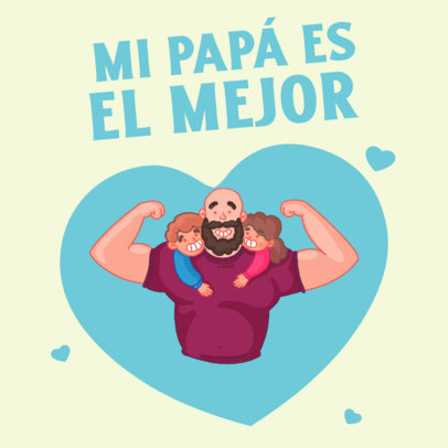 Instagram Post Creator With a Father's Day Theme and a Sweet Message