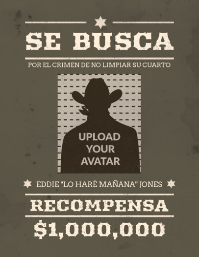 Wanted Poster Maker Featuring a Cowboy Silhouette