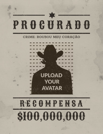 Wanted Poster Creator Featuring a Western Aesthetic