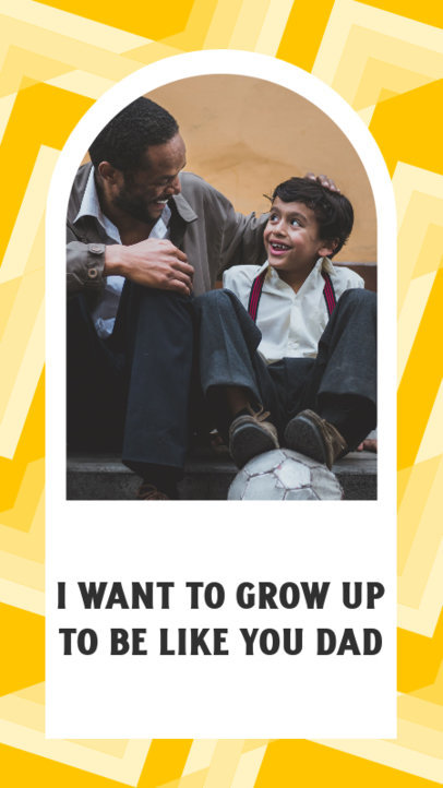 Instagram Story Maker Featuring a Father's Day-Themed Picture with a Quote