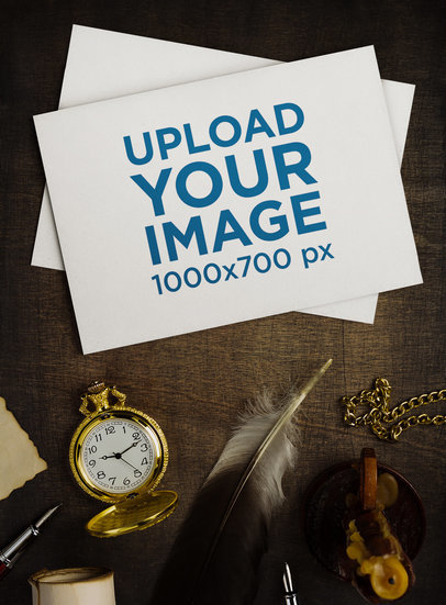 Flyer Mockup Featuring Some Vintage Stuff m25752-r-el2