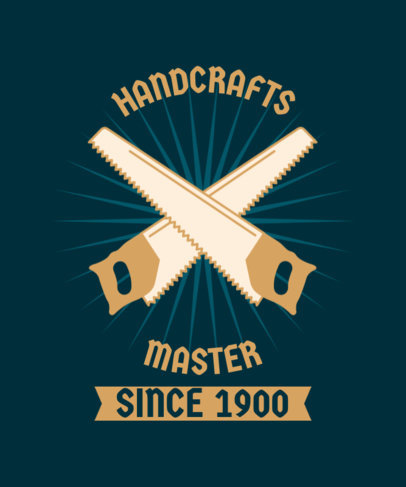 T-Shirt Design Maker Featuring Crossed Tool Illustrations