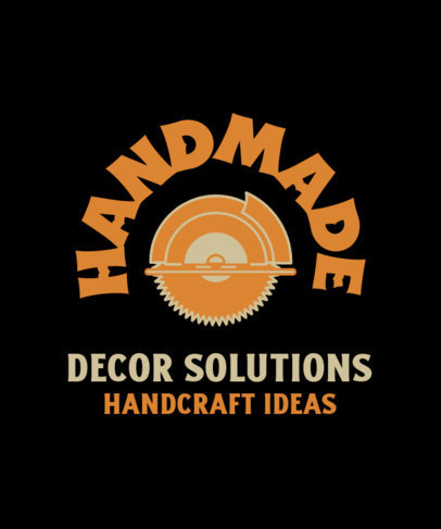 T-Shirt Design Maker Featuring Illustrated Tools with Handcrafting Quotes