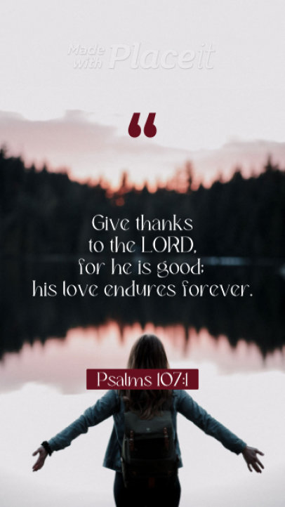 Instagram Story Video Maker Featuring a Christian Quote