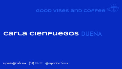 Back Business Card Design Maker for a Coffee Shop Owner 5226