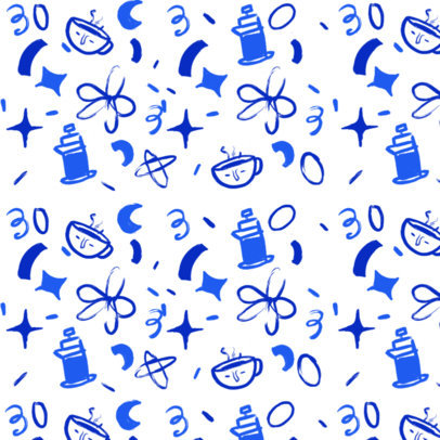 Print Pattern Design Maker Featuring Coffee Icons 