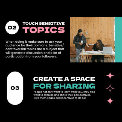 Instagram Post Template for a Social Media Content Advice Carousel