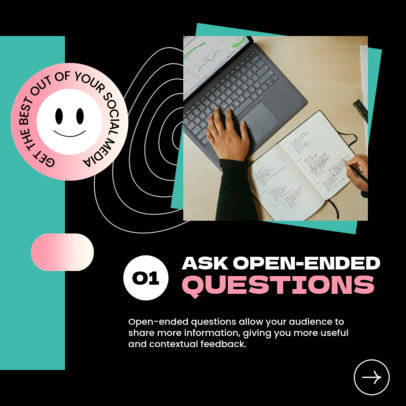 Instagram Post Maker for a Social Media Strategies Carousel