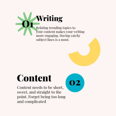 Instagram Post Maker Featuring Tips for an Email Marketing Strategy