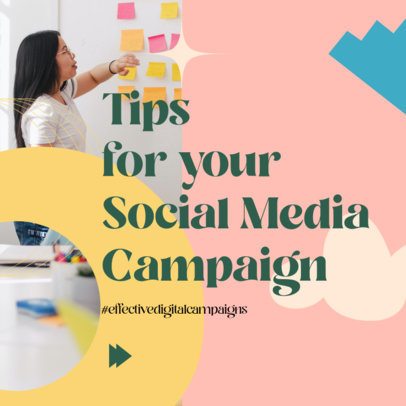 Instagram Post Template for a Carousel with Marketing Tips