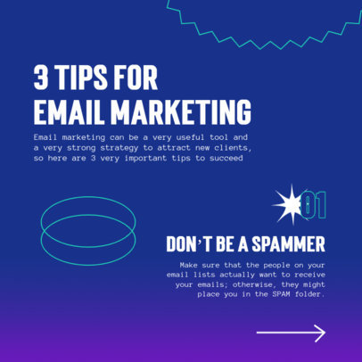Carousel Instagram Post Maker Featuring an Email Marketing Tip
