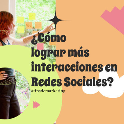 Instagram Post Design Template for an Informative Carousel with Marketing Tips 5307e-el1