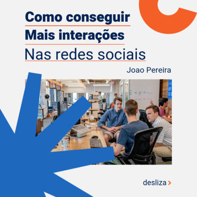 Instagram Post Template for a Carousel With Social Media Tips