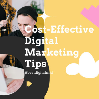 Instagram Post Maker for a Carousel Featuring Digital Marketing Tips