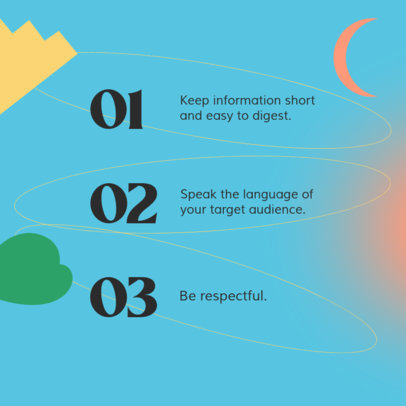 Instagram Post Template Featuring a List of Marketing Tips 5308b-el1