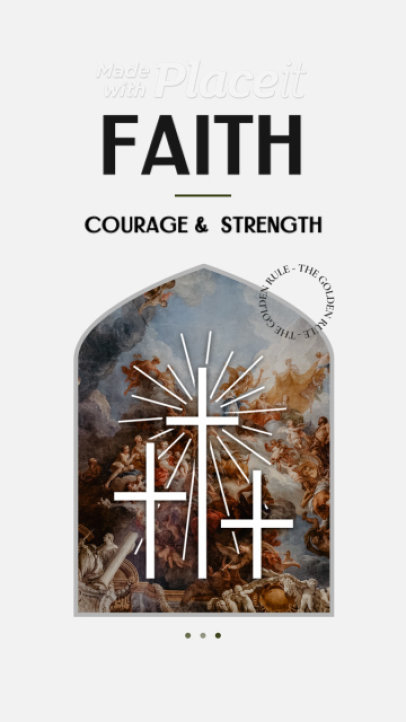 Minimalistic-Themed Instagram Story Video Creator Featuring a Christian Quote for a Church
