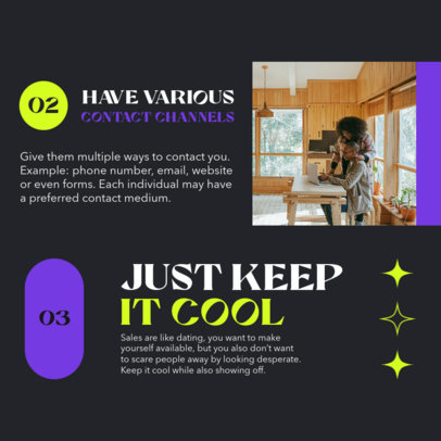 Instagram Post Maker with Online Sales Advice for a Digital Business