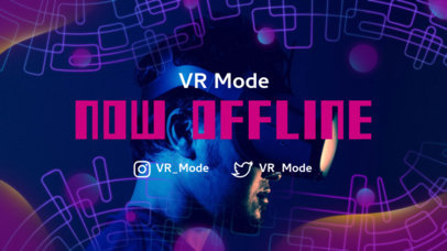 Futuristic-Style Twitch Offline Screen Creator with a Virtual Reality-Style Background
