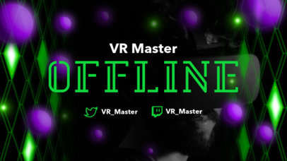 Futuristic-Style Twitch Offline Screen Creator for Virtual Reality-Game Streamers