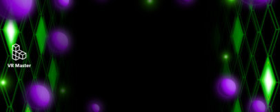 Twitch Banner Template Featuring Virtual Reality-Style Graphics