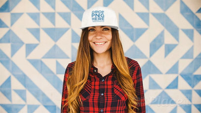 Pretty Girl Wearing a Snapback Video While Spinning a13705