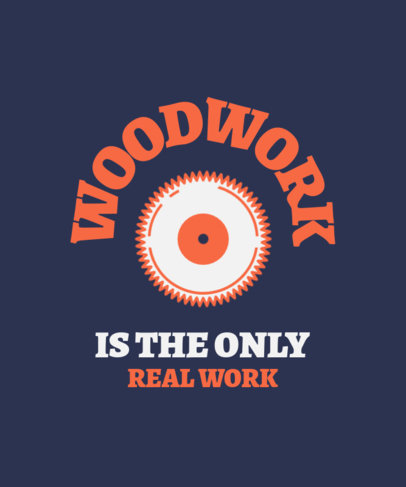 T-Shirt Design Generator Featuring a Saw Illustration for a Woodworking Supplies Shop