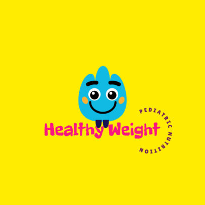 Logo Generator for a Pediatric Nutrition Center Featuring a Cartoonish Character